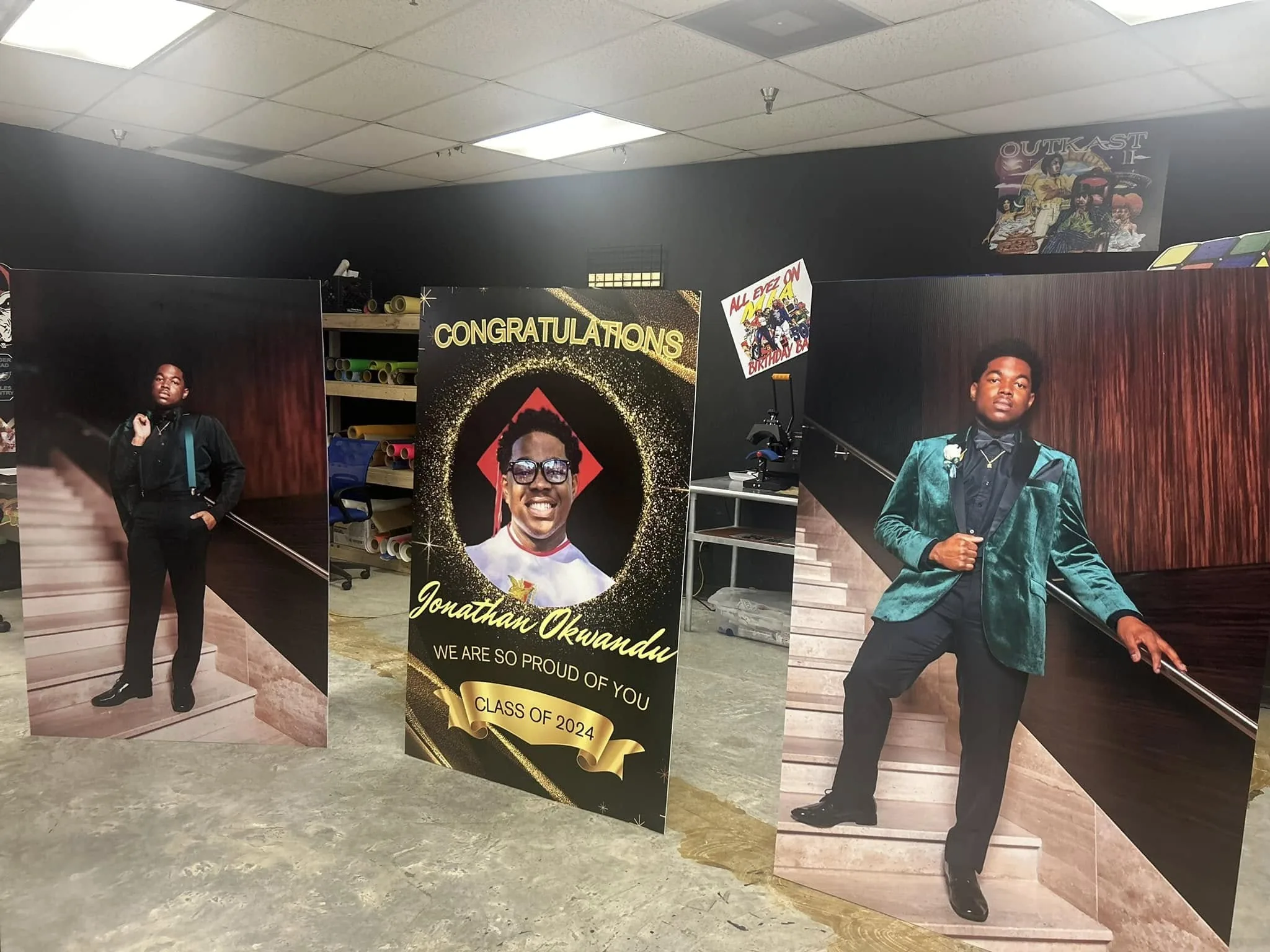 Graduation event standee